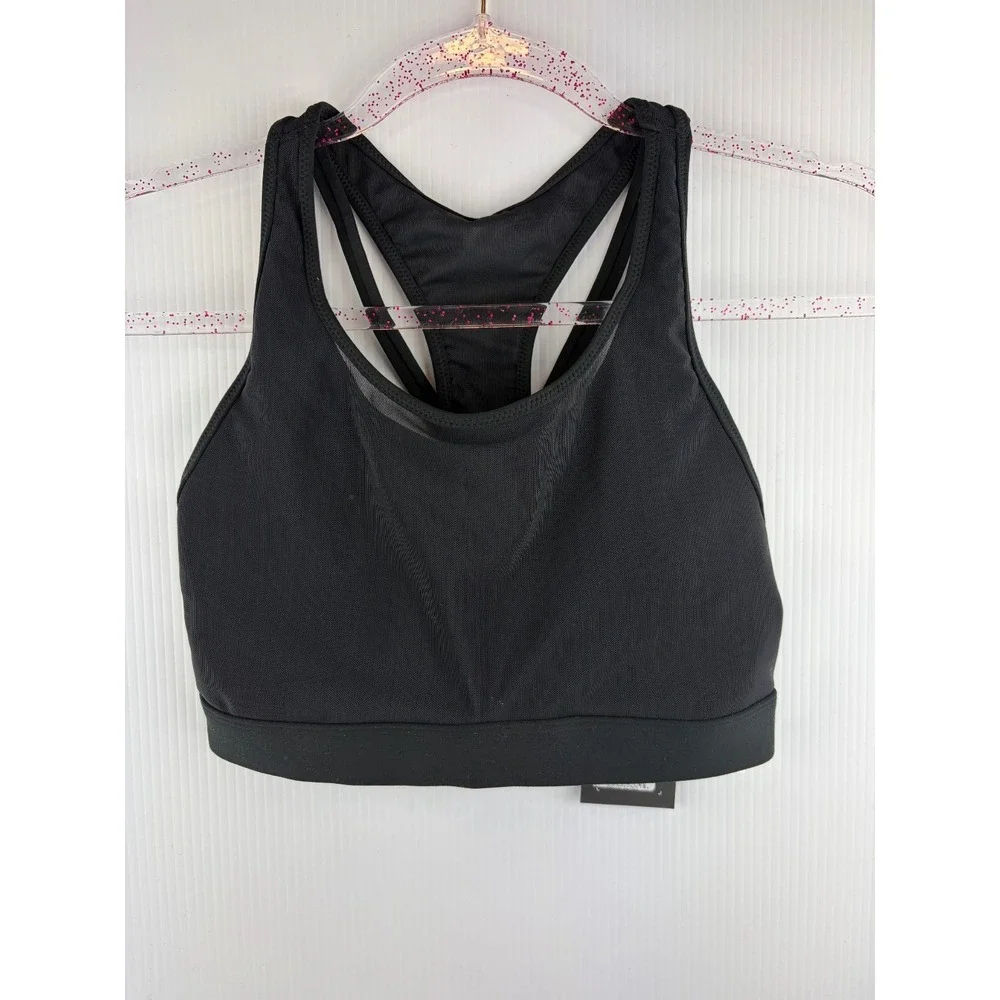 Fabletics Principal High Impact Sports Bra Black XS‎ Strappy Mesh Yoga Gym Chic